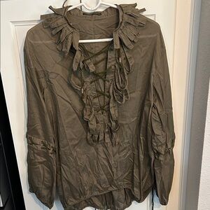 Roberto Cavalli Khaki Blouse